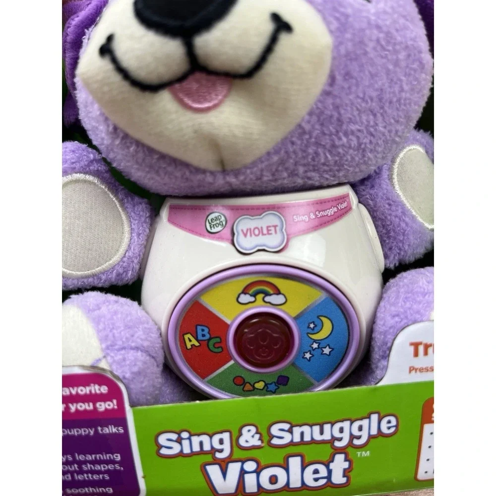 Leap Frog Sing & Snuggle Violet Interactive Plush Purple Puppy Learning Toy NEW